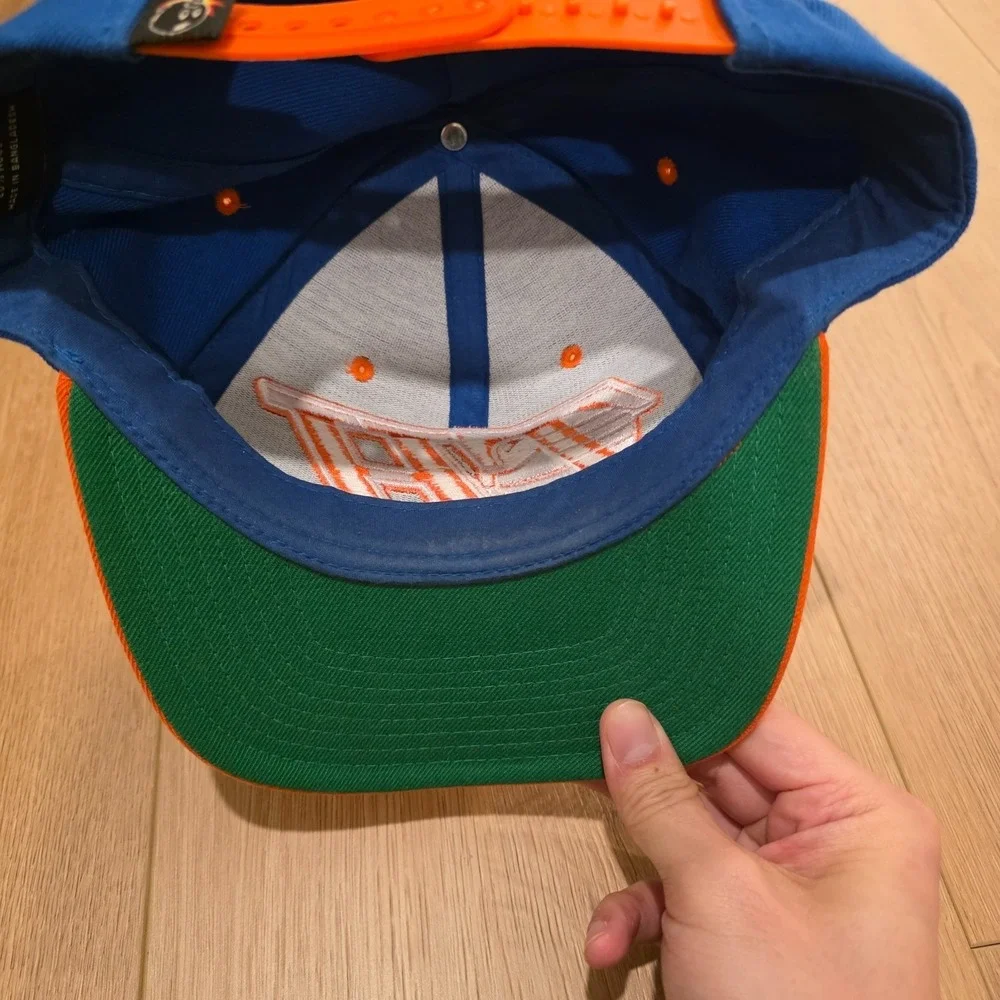 The Hundreds Show Snapback Cap One Size Blue Orange Green Wool Blend - Picture 5 of 5
